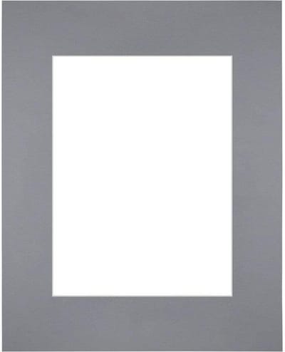 Passe-Partout Fotomaat 18x24 cm - Lijstmaat 28x35 cm - Grijs - Museumkarton - Fotolijst niet inbegrepen