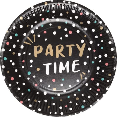 Boland - Set 8 papieren bordjes 'Party time' - Glitter & Glamour - Glamour - NYE - Oudjaarsavond - Verjaardag