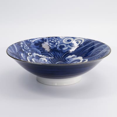 Tokyo Design Studio – Yakuza – Blauw - Karper Kom - Ramen Bowl - Noodle Kom – Ramen Kom - 25.2×7.7cm – 1600ml