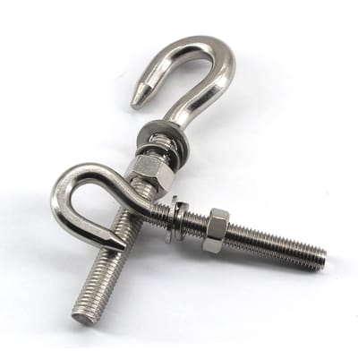 Dailygoods- Oogbout 16 Stuks - M5 - Roestvrij Staal 304 - Duurzaam - Corrosiewerend - Geschikt voor Binnen/Buitengebruik - Haakbout