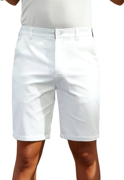 Livano Korte Broek Heren - Golfbroek - Spijkerbroek - met Zakken - Volwassenen - Jongens - Shorts - Wit - Maat S