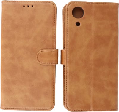Hoesje Geschikt voor Samsung Galaxy A03 Core - Book Case Telefoonhoesje - Kaarthouder Portemonnee Hoesje - Wallet Cases - Bruin
