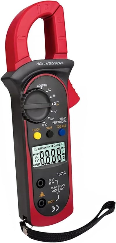 Digitale Stroomtang - Ampèremeter - Elektrische Tests - Hoge Precisie - 20.6 x 6.74 cm - Rood