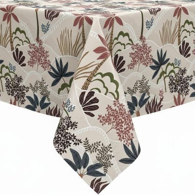Protecttable - Rond Tafelzeil Bomen en Planten ⌀138cm - Tafelkleed Afwasbaar - Kunststof