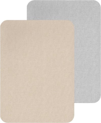 Stoffen reparatie - Zelfklevende patches - Meubels herstellen - Eenvoudig aanbrengen - 20 x 28 cm - Beige lichtgrijs