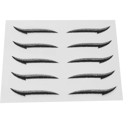 Autocollants Eyeliner Colorés Réutilisables Imperméables Auto-Adhésifs pour Mariages Fêtes DansantesArgent argenté