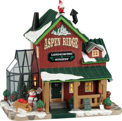 Lemax - 'Aspen Ridge Landscaping & Nursery' - Verlichte Gebouw - Exclusief adapter