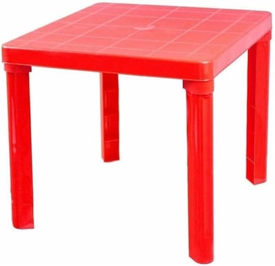 Kunststof tafel - Kindertafel speeltafel - Creatief spelen - Binnen en buiten - 50 x 50 cm - Rood