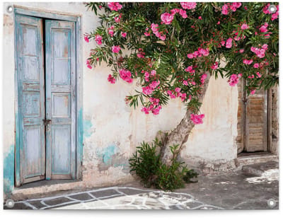 Tuinposter Griekse gevel - 60 x 80 - Canvas - REINDERS