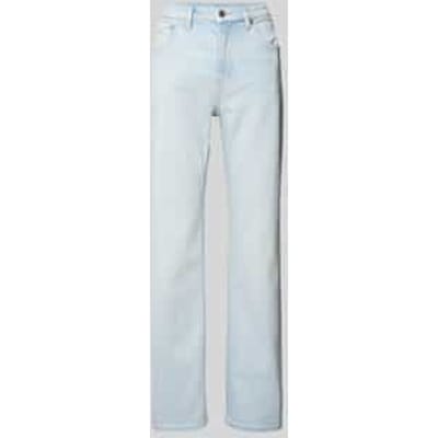 straight fit jeans van katoenmix