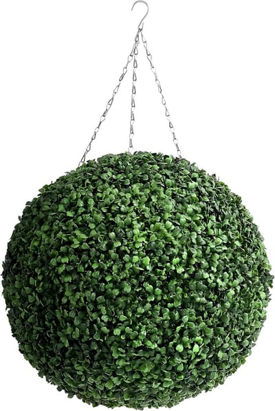 Kunstplant Topiary Ball - Voor Binnen & Buiten - LED-verlichte Decoratieve Plant - Met Afstandsbediening - groen-50cm