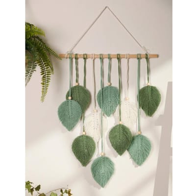 Blad Macrame Wandtapijt Bruin Groen Wandtapijt Boho Woondecoratie Macrame Wandhanger Huis Woonkamer Decors Esthetisch Cadeau