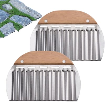 Onkruidborstel Set - Mosverwijderaar Tuin - Oprit Reinigen - Roestvrij Staal - 16 cm Lengte