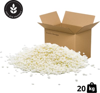 ZoeZo Kaarsenwas 20 kg - Soy Wax - Kaarsen gieten - Mallen kaarsen - Sojawas voor vrijstaande kaarsen - Pillar wax - Korrels - Zelf kaarsen maken