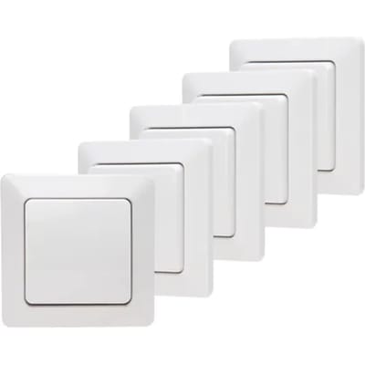 Sencys Ottawa Wisselschakelaar Arctic Wit 4+1 Gratis