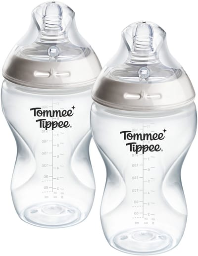 Tommee Tippee Natural Start Babyflessen - set van 2 x 340ml baby flessen - Medium toevoersnelheid - 3m+