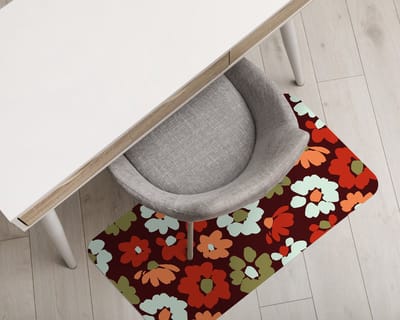 Coloray Vloerbeschermer - Wilde bloemen Bureaustoel Vloerbeschermer - 120x90 cm - Veelkleurig Computer Stoel Mat - Vloerbeschermer Bureaustoelmat - PVC Vloerbeschermer - Rechthoekige Mat - Natuur Thema