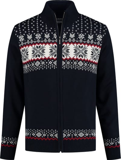 Kama Gebreid vest- Windstopper - 100% fijn gebreide merino wol - donkerblauw