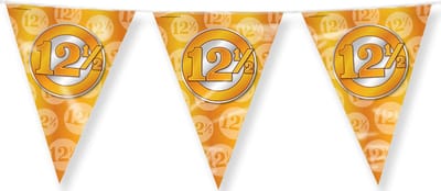 Paperdreams Slinger - Jubileum 12,5 jaar getrouwd - vlaggetjes - feestversiering - 10m - dubbelzijdig