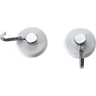 MAUL Magneet rond 2 stuks 5 kg staal metaal Ferriet met haken 6 x 3.7 x 2.8 cm wit