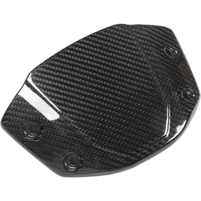 Pare-brise avant de moto en fibre de carbone brillante, déflecteur d'air, protecteur black