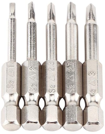 Allecto - 5 Stuks S2 Staal Driehoekige Schroevendraaier Set - Precisie en veelzijdigheid - 5 maten voor diverse toepassingen - Perfect voor elektro...