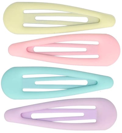 Haarsoires Haarspeld Klikklak 5cm - Epoxy - Matte Kleur Pastel - Set van 4 - Haarclip Speldjes - Makkelijk in Gebruik - Haaraccessoires voor Volwassenen & Kinderen - Hair Clip - Decoratieve Haaraccessoire
