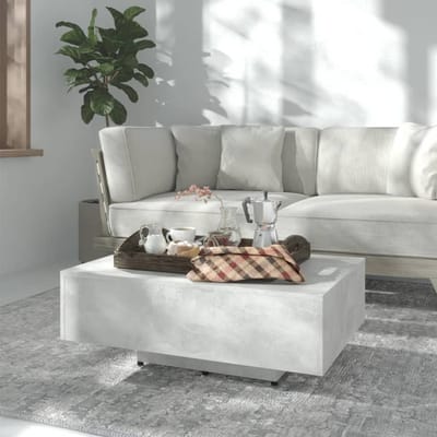 vidaXL - Salontafel - 85x55x31 - cm - bewerkt - hout - betongrijs