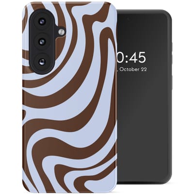 Selencia Hoesje - Geschikt voor Samsung Galaxy S26 - Backcover - Dream Swirl Chocolate
