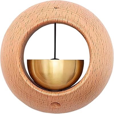 Houten Deurbel - Unieke Bel - Toegangscontrole - Magnetische Bevestiging - 75 x 75 cm - Beuken
