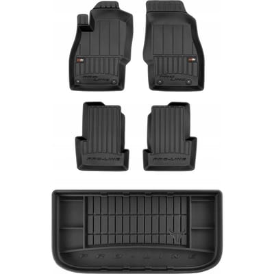 FROGUM Proline – Automatten Set + Kofferbakmat – Perfecte Pasvorm – Geurloos TPE – OPEL Adam Hatchback 2012-2019
