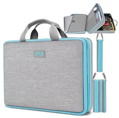 Slim en Uitbreidbare Laptop Sleeve voor 13-16 inch Laptops - Waterdichte Laptop Tas met Accessoires Opbergvak