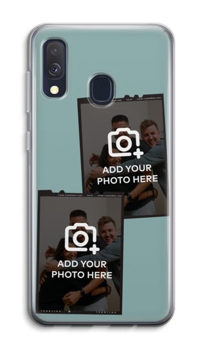 Gepersonaliseerd - Case Company® - Hoesje geschikt voor Samsung Galaxy A40 hoesje - Polaroid Zwart - Soft Cover Telefoonhoesje - Bescherming aan alle Kanten en Schermrand