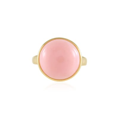 Cavill - Zilveren ring 925 Sterling met 8 234 ct roze opaal cabochon - Verguld - Elegante damesring 25x20 mm modern design