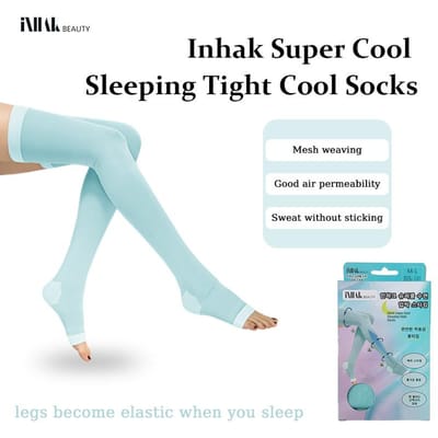 INHAK Super Cool Slaap Strakke Sokken 1EA white