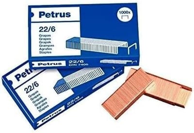 Nietjes 30 vellen 6 mm, 1000 stuks model 22/6 voor kantoor en huis