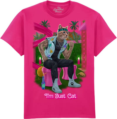 Ken Barbie I'm Just Cat The Coloured House T-shirt M
