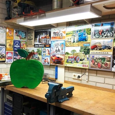 HOFTRONIC Opbouwframe voor LED Paneel - Geschikt voor 30x 120 cm LED Panelen - Plug & Play kliksysteem -68mm - Wit