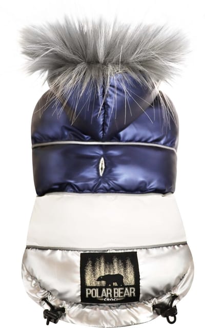 Hondenjas padded polar bear blauw