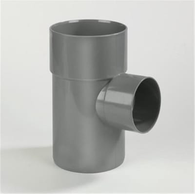 Dyka Verloop T-stuk 2x mof en 1x spie 87.5° PVC grijs keurmerk BRL52100 75 x 50mm