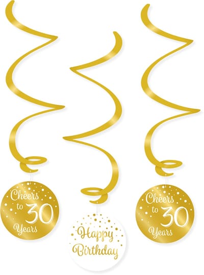 BTH - Slingers - 30 Jaar - Goud-Wit - Slingers Verjaardag - Verjaardag - Decoratie - Versiering - Slinger - Feest