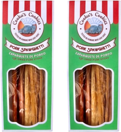 Cooka Cookie's - 100% Natuurlijke Hondensnacks - Pork Spawghetti met varkensvlees-2-PACK- Voordeelset