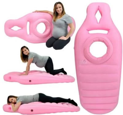 Opblaasbaar Zwangerschapskussen en Yogamat – Comfortabel Lichaamsbed voor Zwangere Vrouwen, Matras voor Slaap en Moederschap Ondersteuning