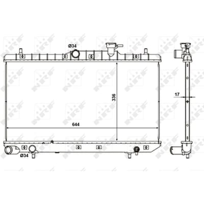 Radiator, motorkoeling NRF 56155