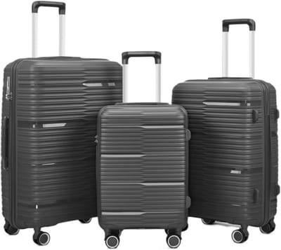 Reis Koffers - Bagage Set - Wereldreizen Maken - Lichtgewicht PP Materiaal - 20 24 28 Inch - Zwart