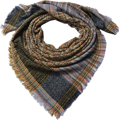 Juleeze Wintersjaal Dames 130x130 cm Geel Polyester