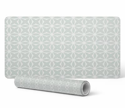 Speelmat met geometrische bloemenprint voor op tafel, 90x45 cm