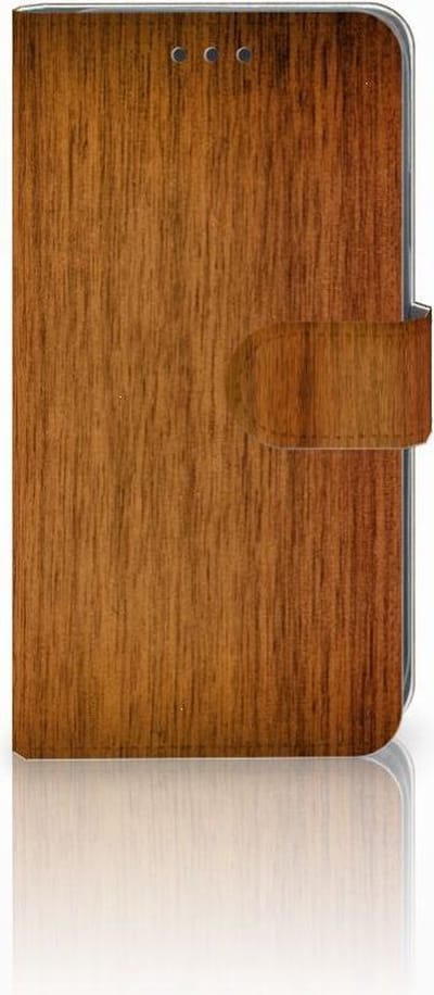 Book Case voor Apple iPhone Xr Book Style Case Donker Hout