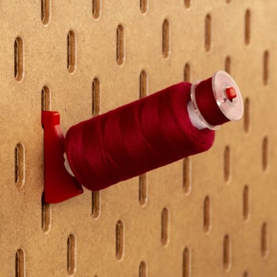 6-pack Spoelhouder 500m - Long - Rood - Printboard - Past op Ikea Skadis pegboards