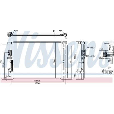 Condensator, airconditioning NISSENS 941290